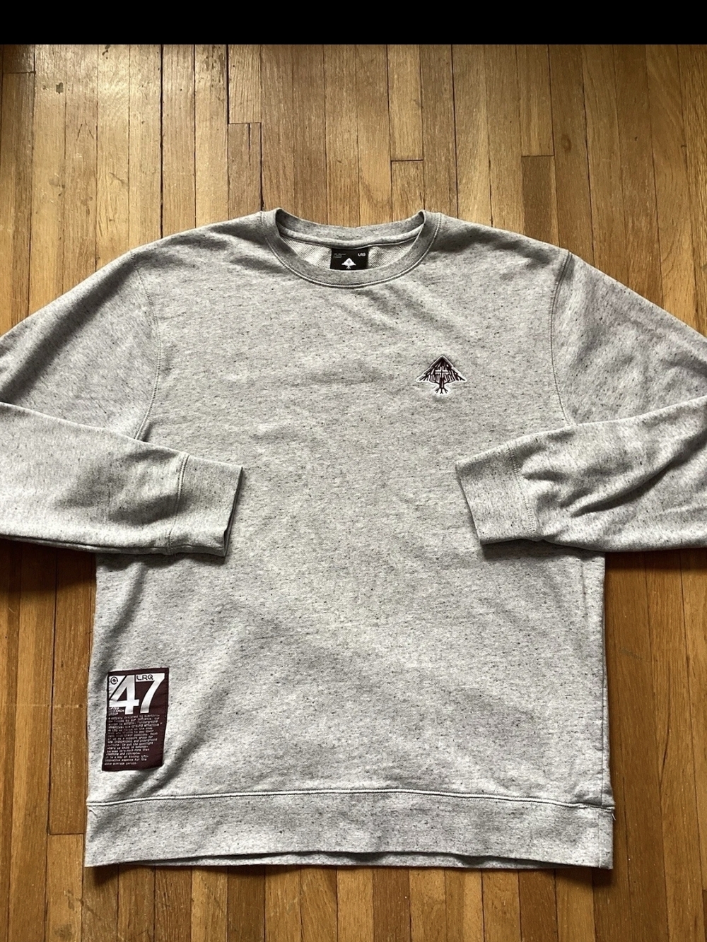 LRG Men's Size Large Gray Solid Print Sweatshirt,100% Cotton,MINT,Logo,MINT